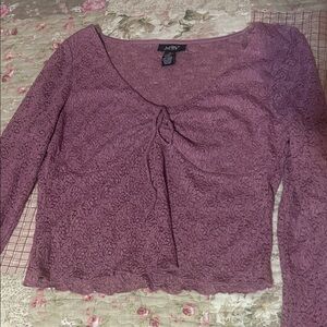 Just Polly Purple Lace Blouse